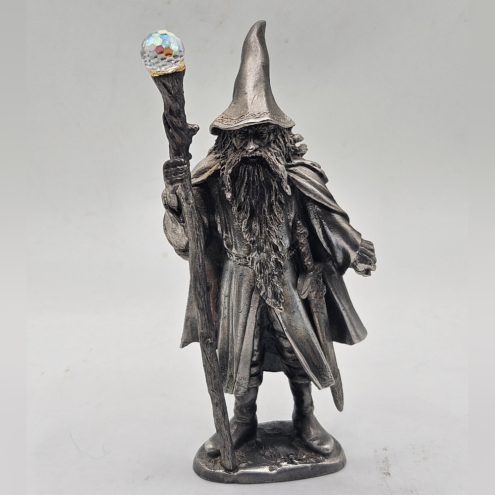 Perth Pewter "Gandalf With Crystal On Staff" Figurine FA10 By Ray Lamb 1978